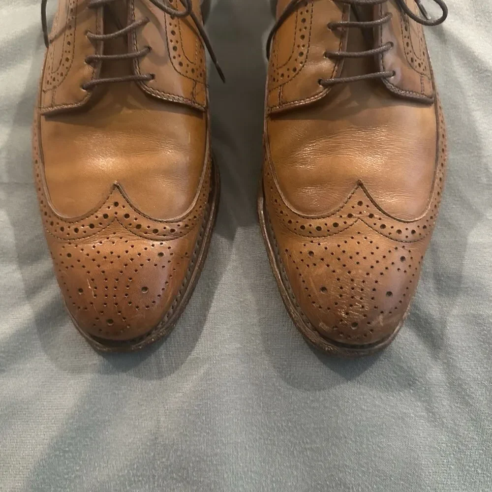VTG Allen Edmonds Stuttgart Wingtip Oxford Dress Shoes Mens 10.5 D 9728 Walnut